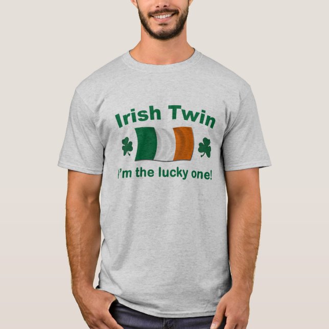 Camiseta Gêmeo irlandês afortunado (Frente)
