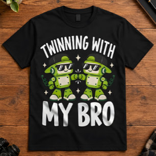 Camiseta Gêmeo Robô Gêmeo Combinando Com Meu Irmão Correspo