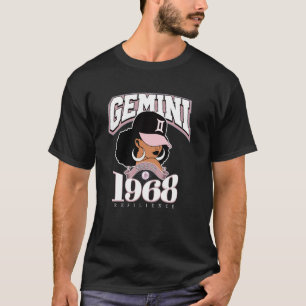 Camiseta Gêmeos 1968 Ano Astro Rainha Melanizada Deusa Afro