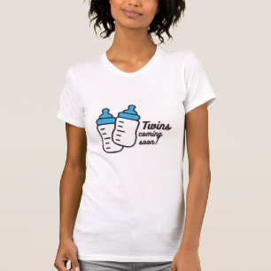 Camiseta Gêmeos bebês em breve