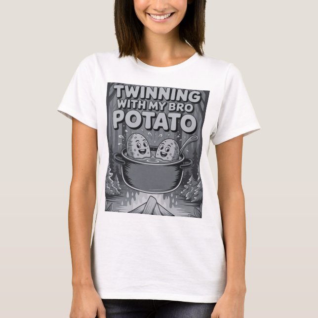Camiseta Gêmeos com Meu Irmão Batata (Frente)