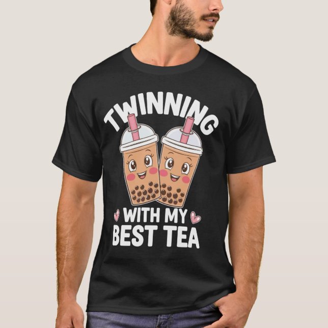 Camiseta Gêmeos Com Meu Melhor Chá (Frente)