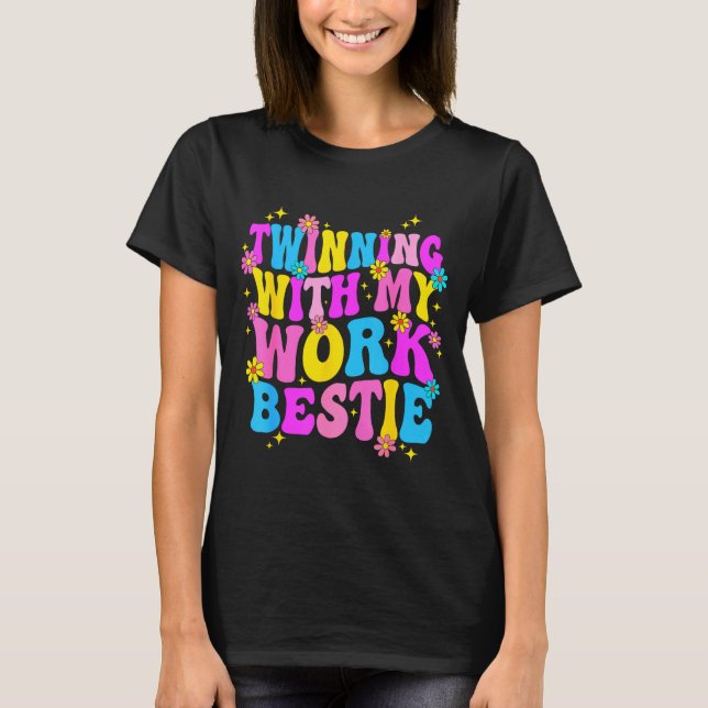 Camiseta Gêmeos Com Meu Trabalho Ie Semana Srit Amigo Gêmeo (Frente)