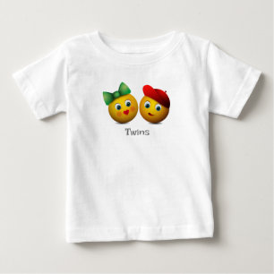 Camiseta Gêmeos Corações de Amor de Emoji
