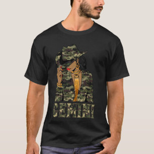 Camiseta Gêmeos Cowgirl Preta Retro Mulheres Afro-Americana