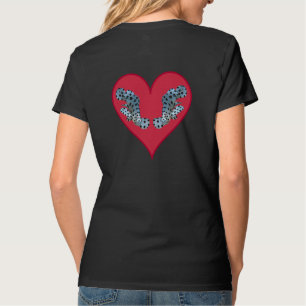 Camiseta Gêmeos de garoupa em um Coração Vermelho - Ilustra