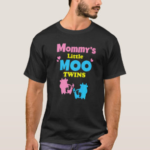 Camiseta Gêmeos de Vaca Anúncio de Bebê Grávida Para Mulher