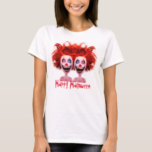 Camiseta Gêmeos do Monstro Assustador do Halloween