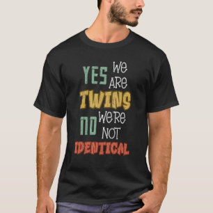 Camiseta Gêmeos Familiares Não Idênticos Irmãos que Corresp
