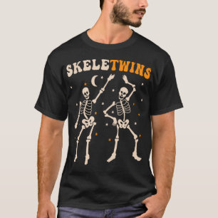 Camiseta Gêmeos Halloween Matando Skeletins ganha dança eng