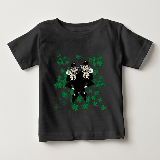 Camiseta Gêmeos Irlandeses Sortudos Dupla Confusão (Frente)