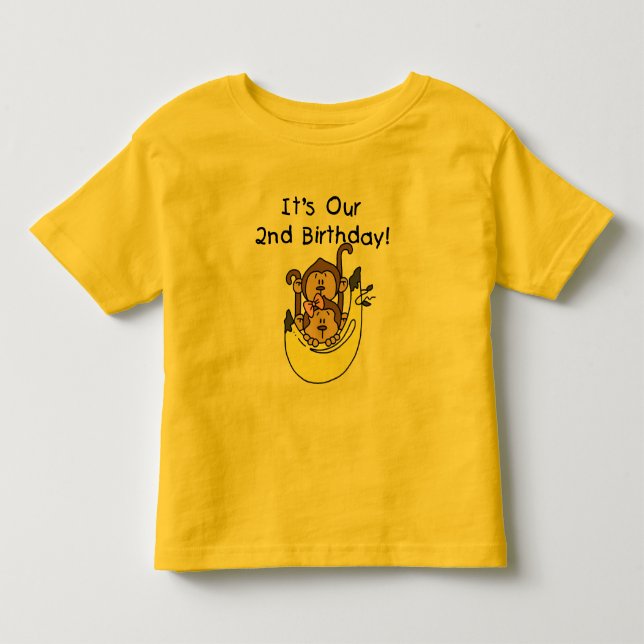 Camiseta Gêmeos, Macaco, segundo aniversário (Frente)