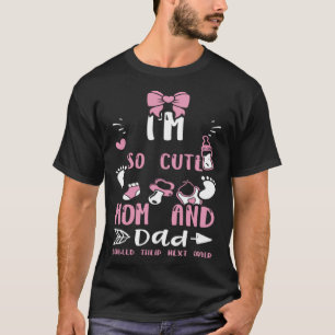 Camiseta Gêmeos que sou tão bonitinho, mãe e Pai dobraram o