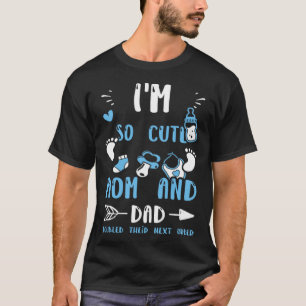 Camiseta Gêmeos que sou tão bonitinho, mãe e Pai dobraram s