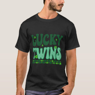 Camiseta Gêmeos Sortudos Família Combinando Retro Groovy St