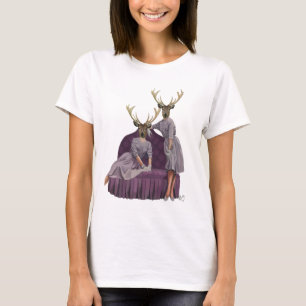 Camiseta Gêmeos Veados em Roxo