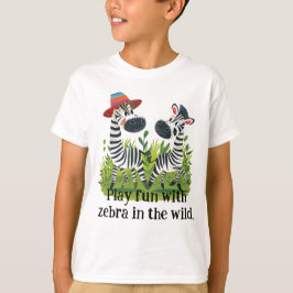 Camiseta Gêmeos Zebra no Nome Selvagem e Personalizado