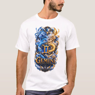 Camiseta Gêmeos Zodíaco Correntes de Ar Celestiais Astrolog