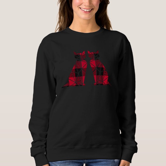 Camiseta Gemidos de Gatos Poligonais Geométricos Gêmeos Buf (Frente)