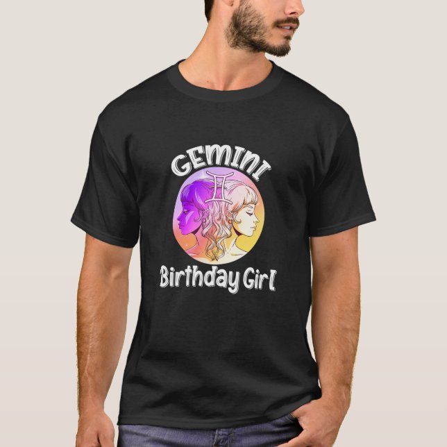 CAMISETA GEMINI BIRTHDAY GIRL (Frente)