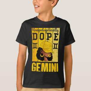 Camiseta Gemini Boné Negra Zodiac