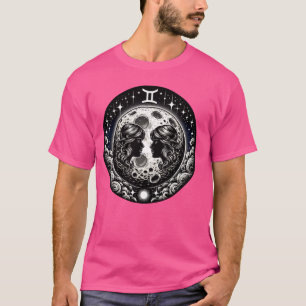 Camiseta Gemini Gemini - Sinal De Astrologia Da Lua Com Fa