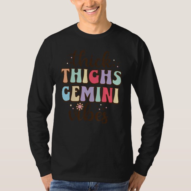 Camiseta Gemini Gemini Vibes Aniversário Sinal Zodiac Gem (Frente)