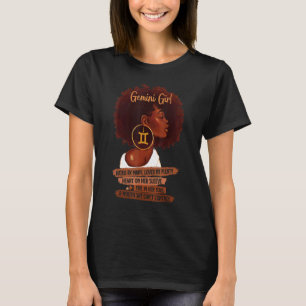 Camiseta Gemini Girl For Black Women Melanin Afro Queen