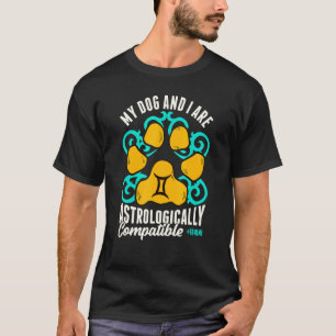 Camiseta Gemini Inspirou Cachorro Astrologia Relacionada ao