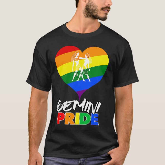 Camiseta Gemini LGBT Gay Pride Awesome (Frente)