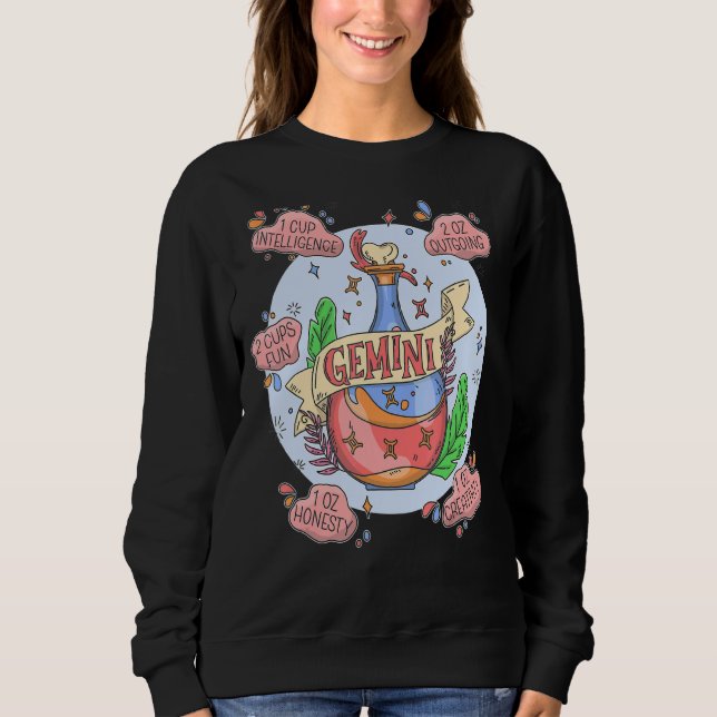 Camiseta Gemini Potion With Ingredients Magical Astrology (Frente)