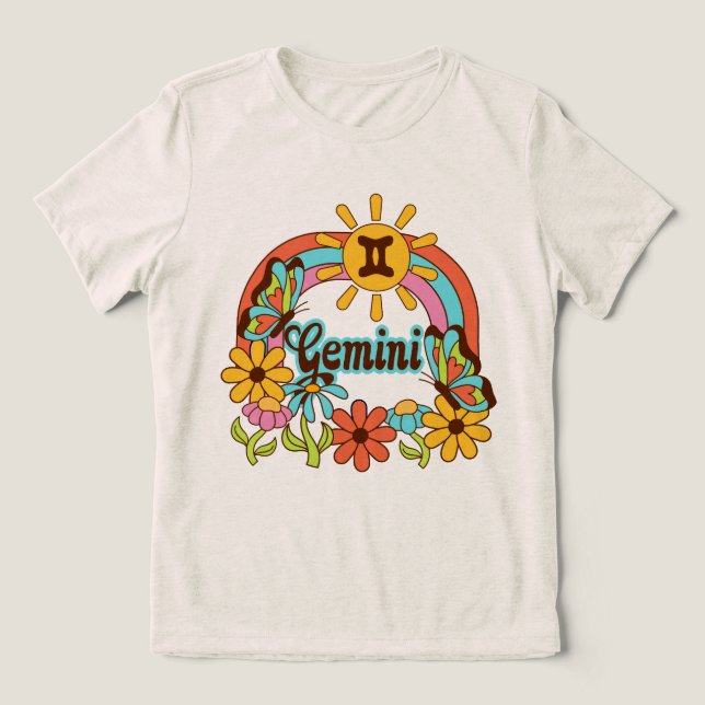 Camiseta Gemini - sinal de nascimento astrologico - gêmeos  (Design frontal)