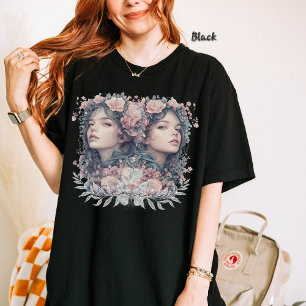 Camiseta Gemini Twin Women, Zodiac Astrology, Floral
