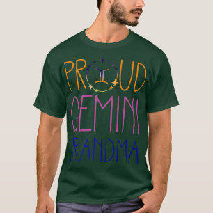 Camiseta Gemini vovó orgulhosa vovó zodioca Símbolo Astrolo