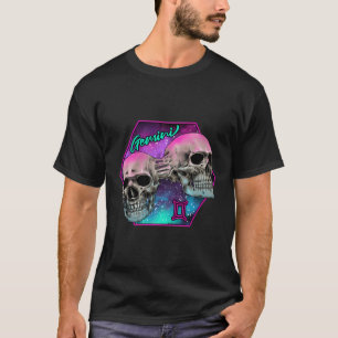 Camiseta Gemini Witchcraft Zodiac Sinaliza Crânio de Arte C