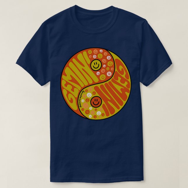 Camiseta Gemini Yin Yang (Frente do Design)