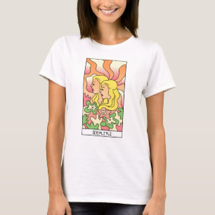 Camiseta Gemini Zodiac - Sinal Abstrato Art Vintage