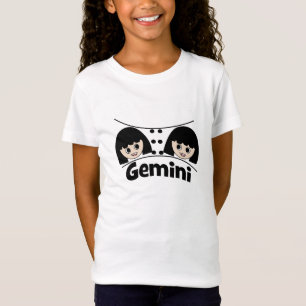 Camiseta Gemini Zodiac - Sinal Gêmeos Meninas Crianças