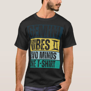 Camiseta Gemini Zodiac Sinal Gemini Viba duas mentes