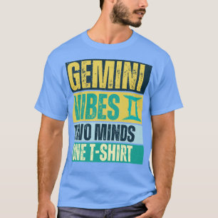 Camiseta Gemini Zodiac Sinal Gemini Viba duas mentes