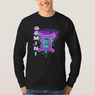 Camiseta Gemini Zodiac Sinal Vaporwave Aestética 80s 90s Me