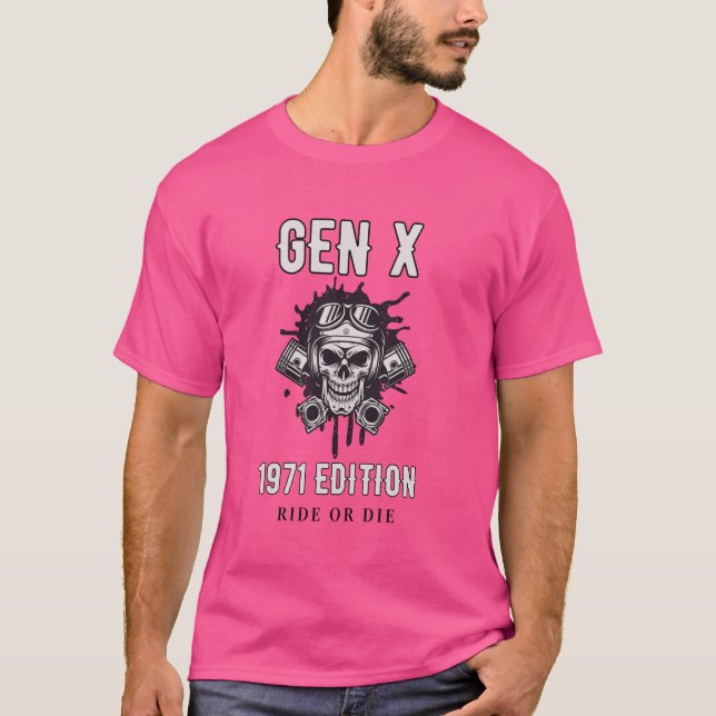 Camiseta Gen X 1971 Edition Generation X Motorcycle Biker C (Frente)