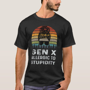 Camiseta Gen X Alergia À Estupidez Geração Retroativa