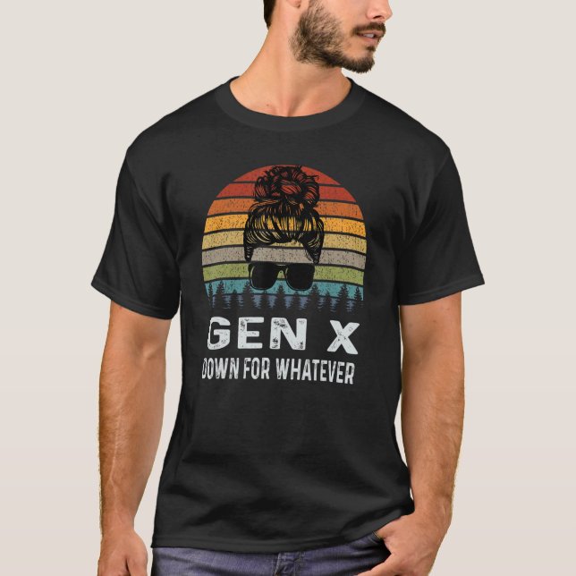 Camiseta Gen X Down Para Qualquer Geração Retroativa (Frente)