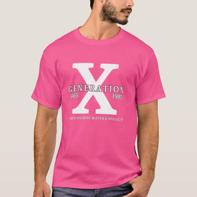 Camiseta GEN X erguido na Geração de Água da Mão e Negligên (Frente)