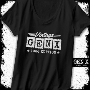 Camiseta Gen X Generation Gen Xer Nascer 1966 Gen X Anivers