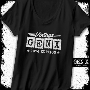 Camiseta Gen X Generation Gen Xer Nascer 1974 Gen X Anivers