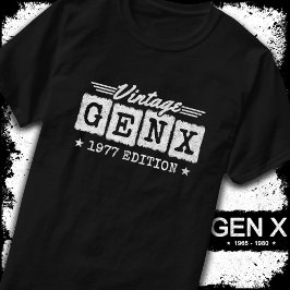Camiseta Gen X Generation Gen Xer Nascer 1977 Gen X Anivers