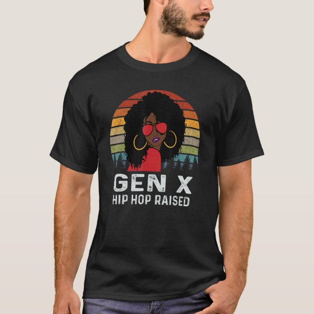 Camiseta Gen X Melanin African American Black Retro Hop (Frente)