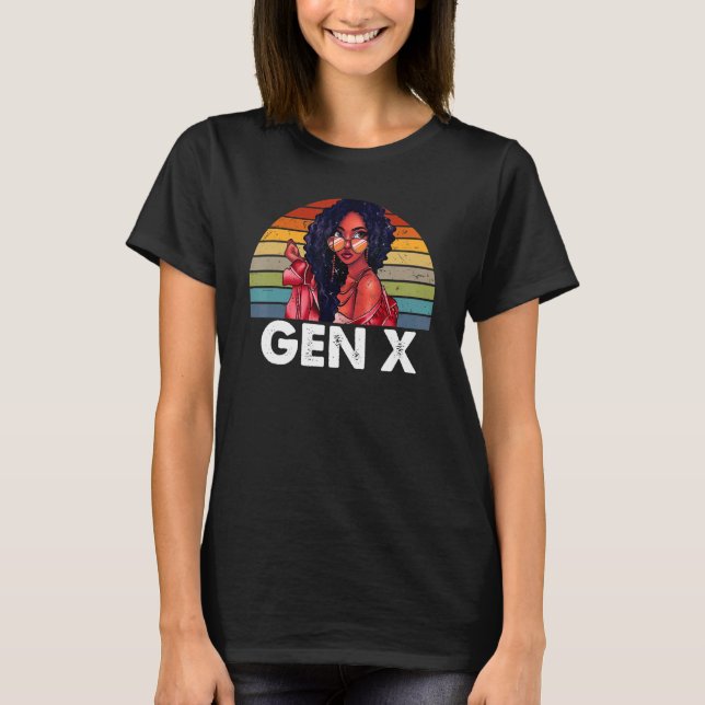 Camiseta Gen X Melanin African American Generation X (Frente)